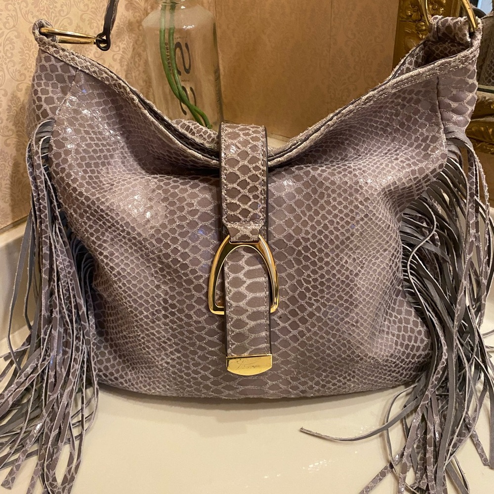 GILI Snakeskin large hobo style bag. Used once.
